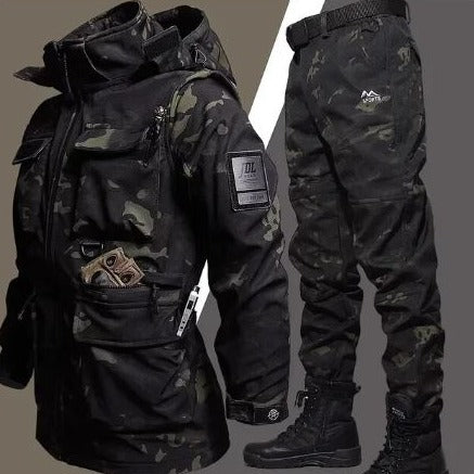 Street-Wave Tactical Winter Gear Set for Outdoor Adventurers Durable Weatherproof Jacket and Pants