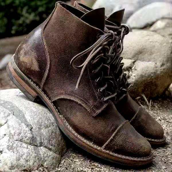Street-wave Retro Lace-Up Boots For Men With Timeless Style And Lasting Comfort Everyday