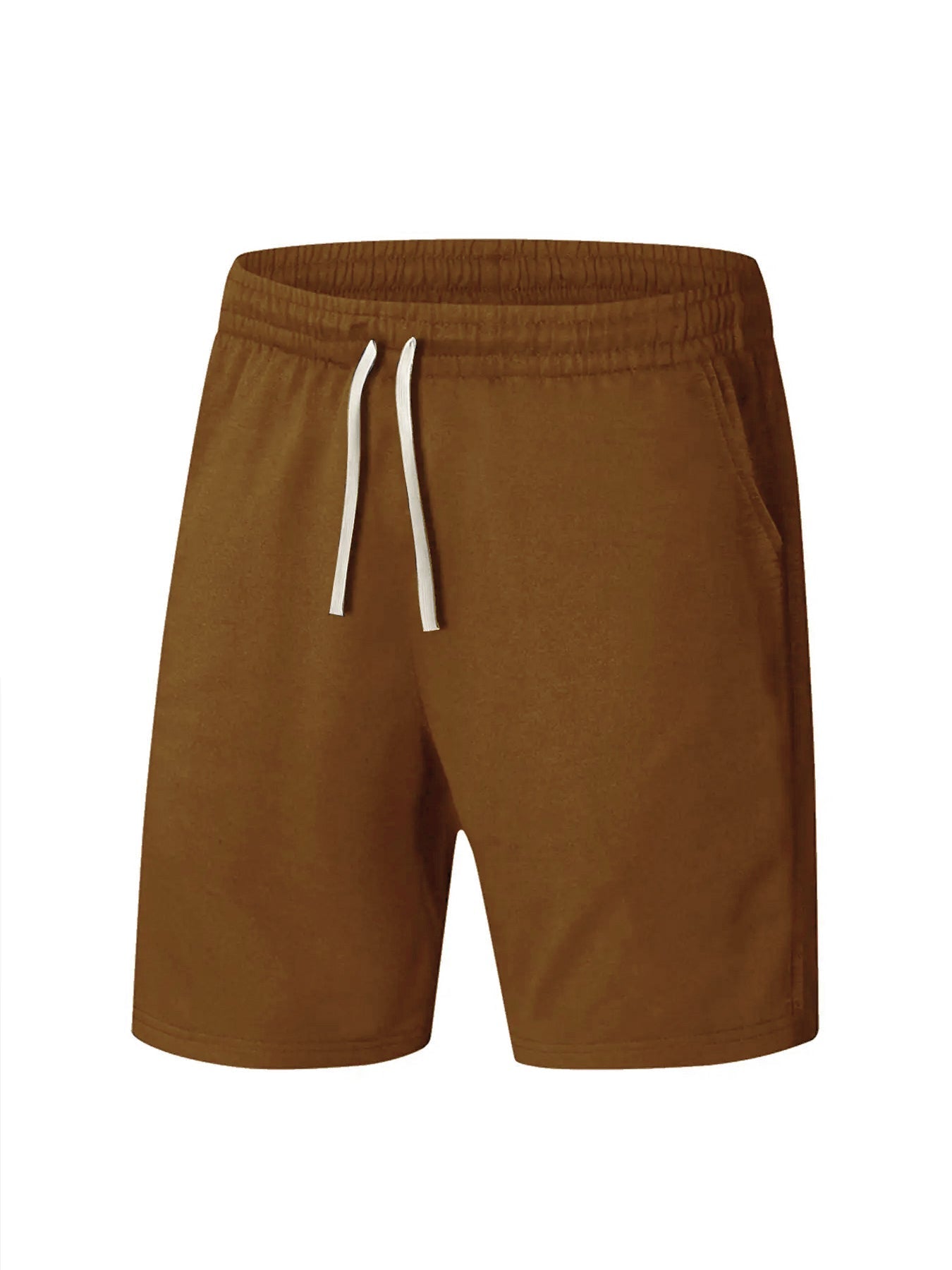 Tyler Men's Navy Solid Color Lace Up Drawstring Shorts for Running Fitness and Casual Athletic Wear