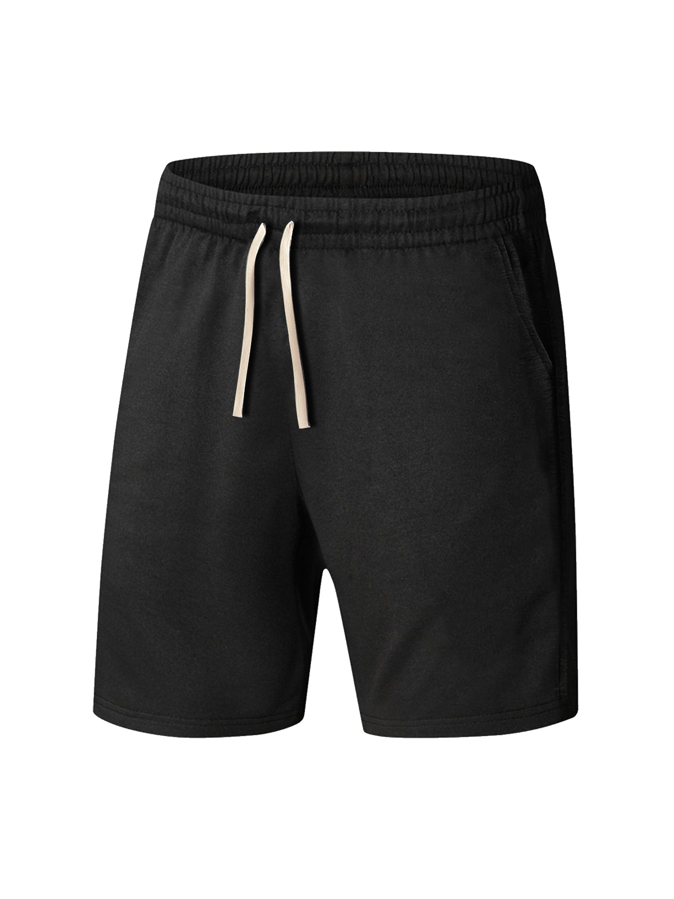 Tyler Men's Navy Solid Color Lace Up Drawstring Shorts for Running Fitness and Casual Athletic Wear