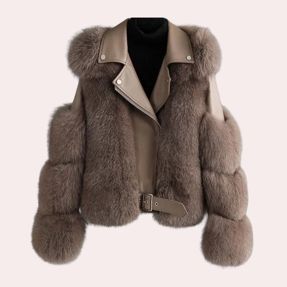 MALIANA Women Faux Fur Coat Street-Wave Elegant Cropped