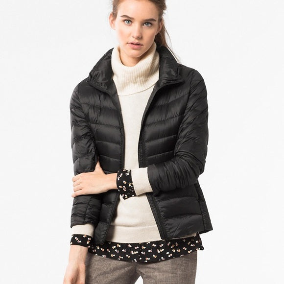 Street-Wave Down Jacket For Women Lightweight Quilted Water Repellent Stylish Figure Flattering Fit