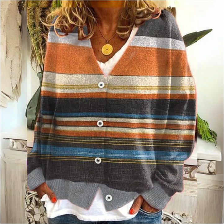 Streetwave Colorful Knit Cardigan For Women Casual Chic Cozy Comfort Everyday Wear With Bold Embroidered Details