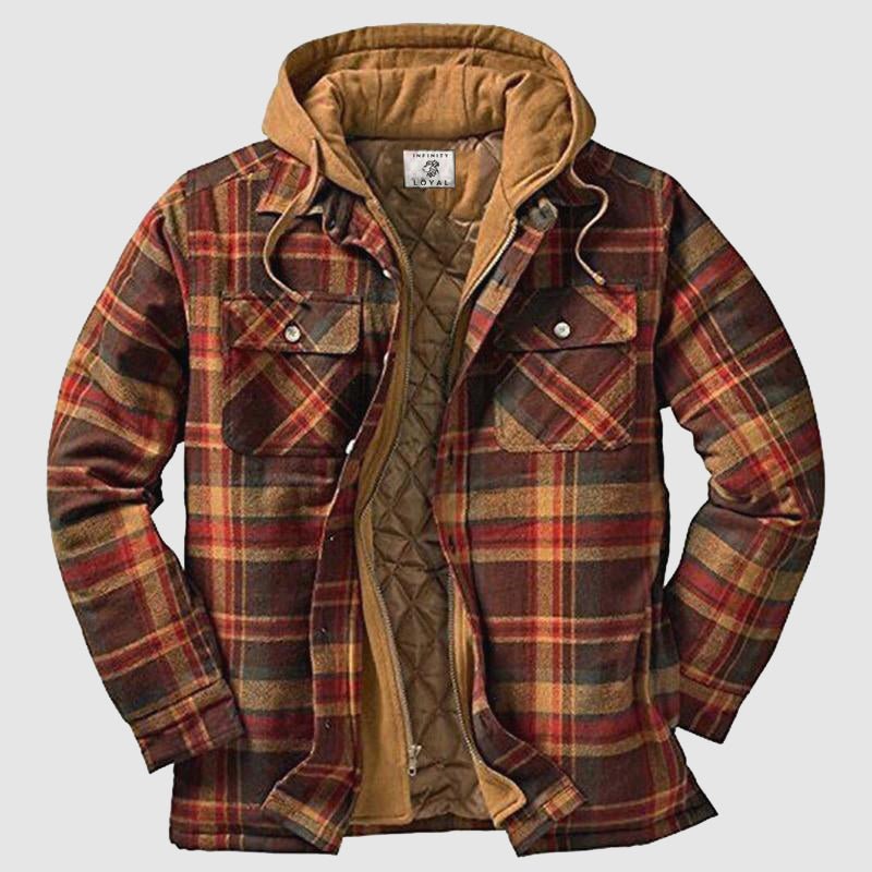 Street-wave Flannel Jacket For Foresters Warmth And Rugged Outdoor Workwear With Quilted Lining