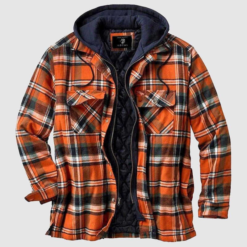 Street-wave Flannel Jacket For Foresters Warmth And Rugged Outdoor Workwear With Quilted Lining