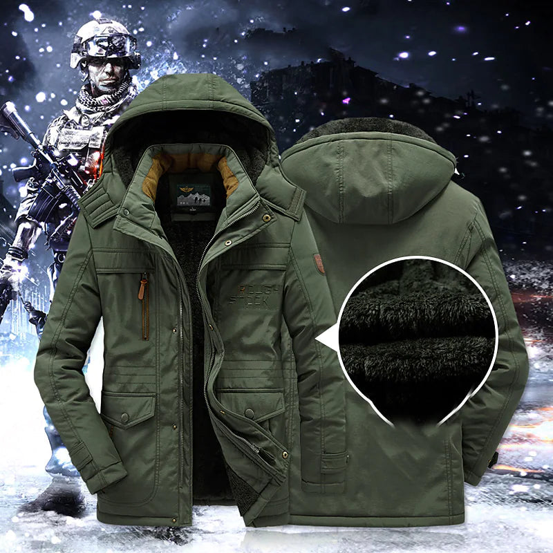 Street-Wave Austin Men's Warm Hooded Heavy-Duty Winter Jacket Waterproof Outdoor