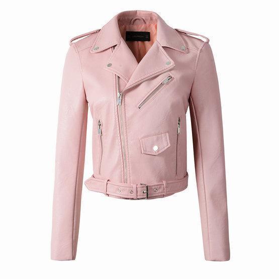 Street-Wave Women's Leather Biker Jacket With Zipper, Versatile Day-to-Night Style