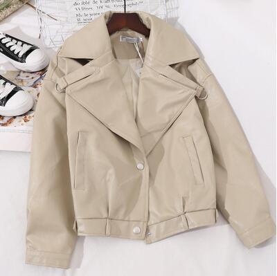 Street-wave PU Leather Jacket For Women, Cozy Yet Chic, Single-Breasted Style, Everyday Wardrobe Essential