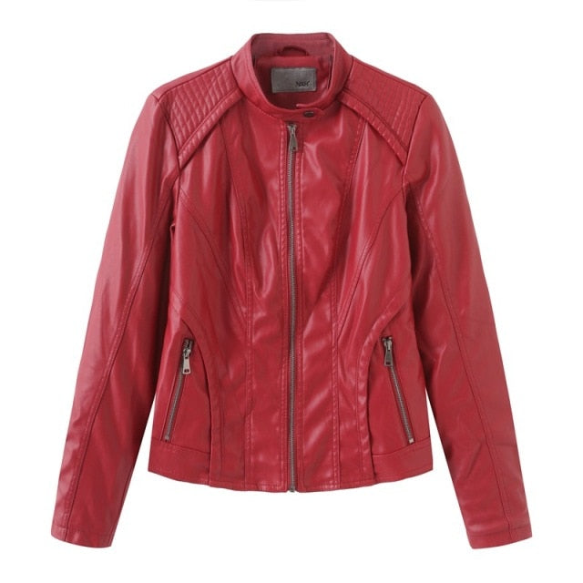 Street Wave PU Leather Jacket For Men And Women Premium Winter Warmth With Stand Collar