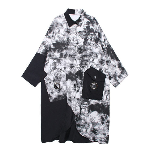 Street-wave | Wolkiger Nachthimmel Trenchcoat - Street-wave