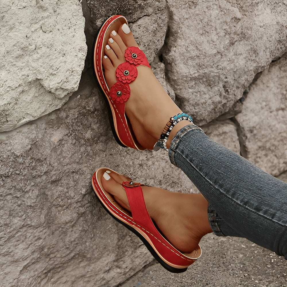 Orthopedic Slippers For Women By Street Wave Comfortable Foot Support With Stylish Floral Design