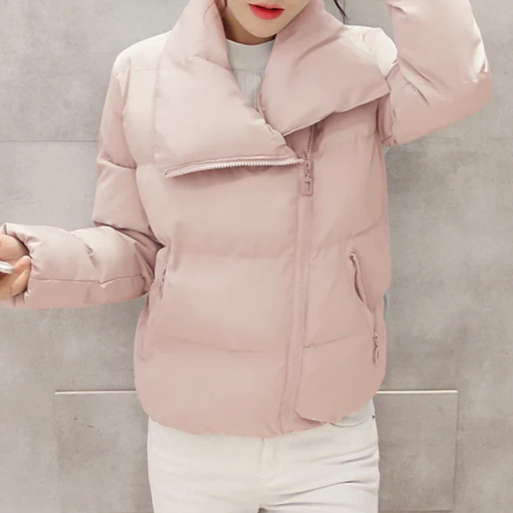 Street-Wave Women's Puffer Jacket With Warmth Insulation, Trendy Winter Coat For Everyday Cold Weather