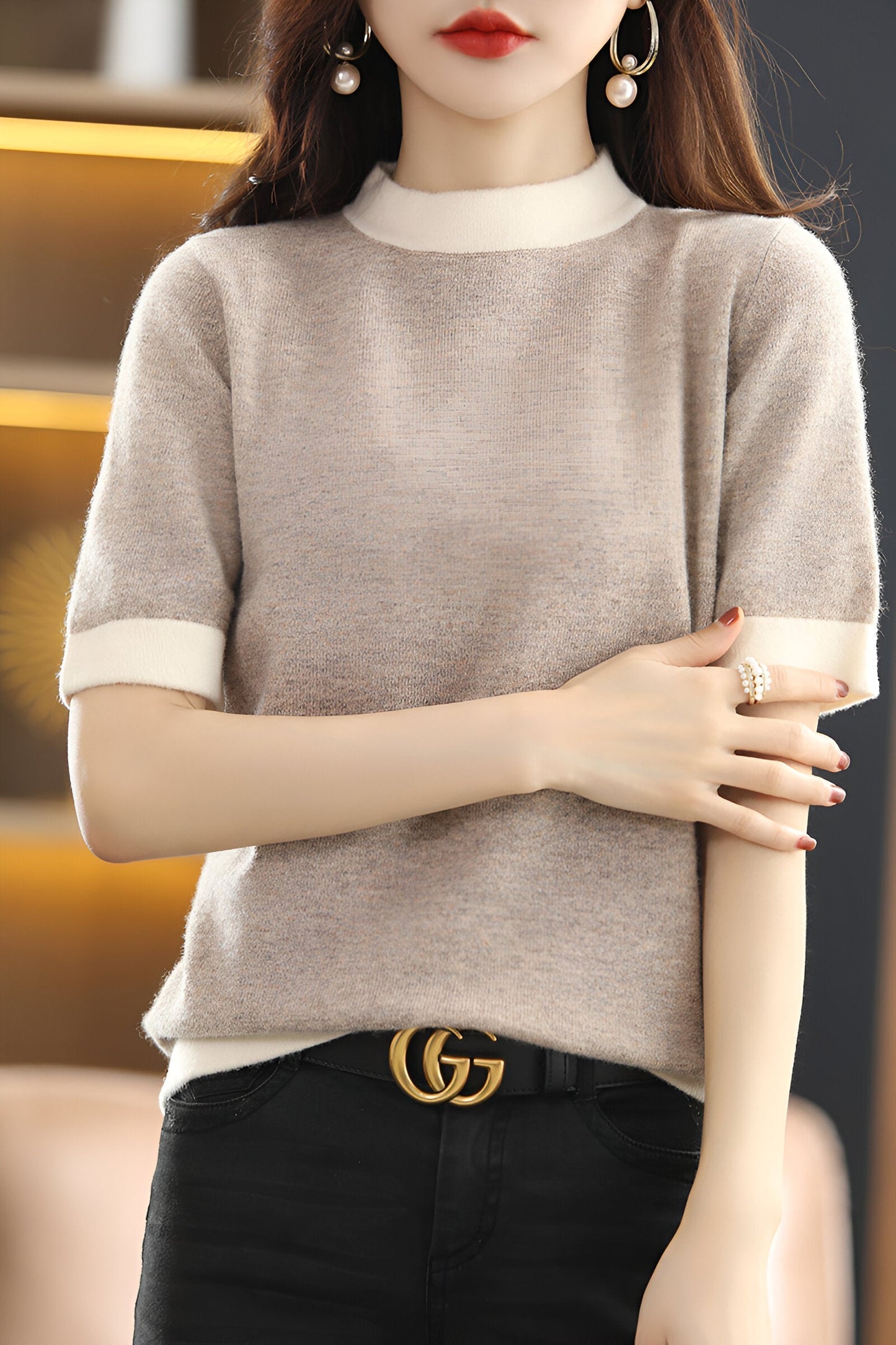 Street Wave Cashmere Half Turtleneck Pullover For Women Effortless Chic And Lightweight Comfort