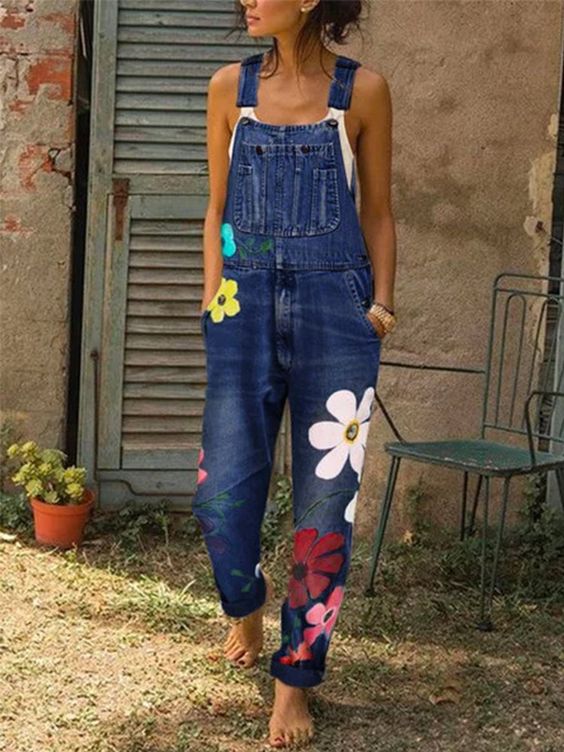 Street-Wave Tracy Sleeveless Denim Overalls For Women With Adjustable Straps