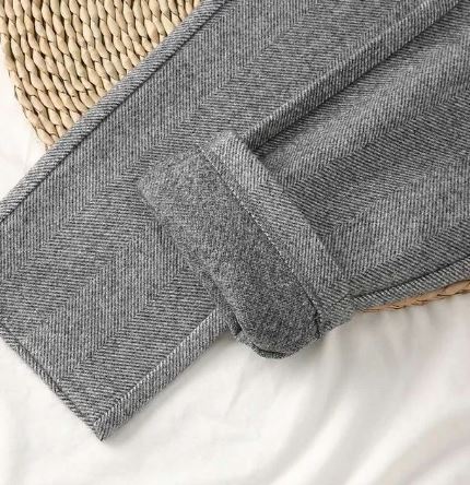 Street-wave Wool Winter Trousers For Cold Season Cozy Silhouette Flattering Fit For Women
