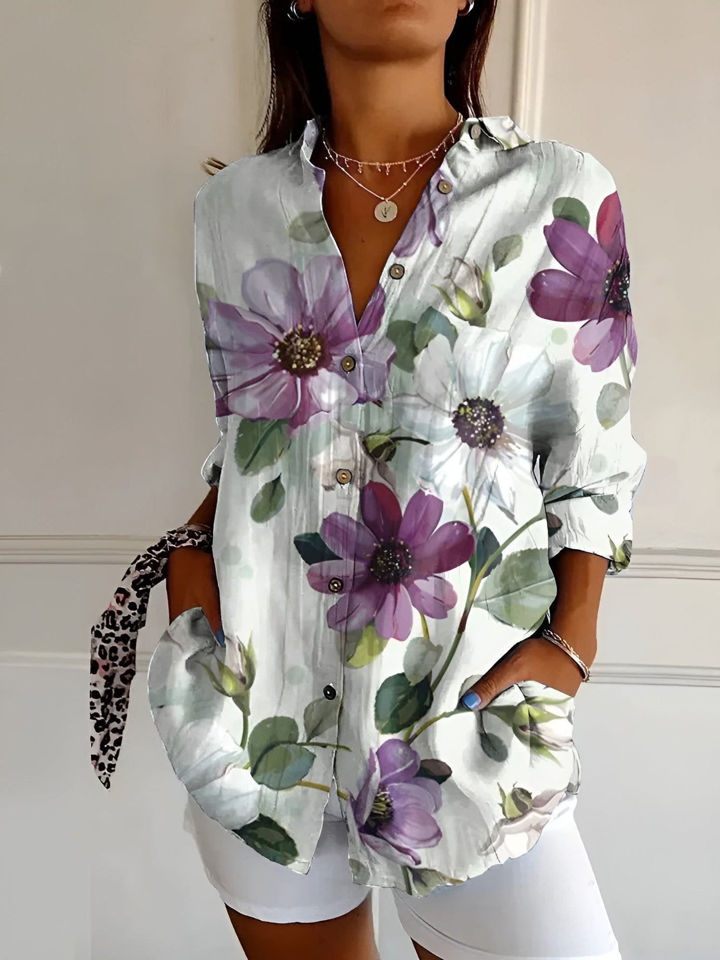 Street-Wave Rachel Button-Down Summer Blouse For Women