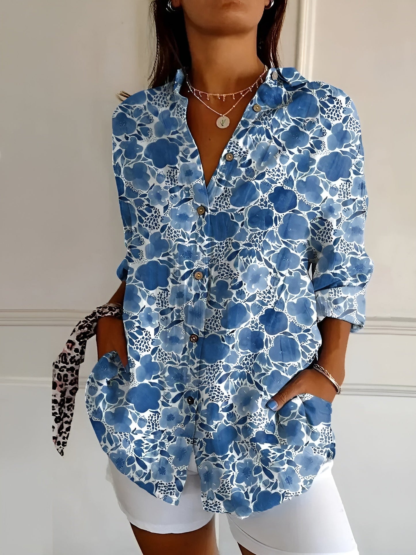 Street-Wave Rachel Button-Down Summer Blouse For Women