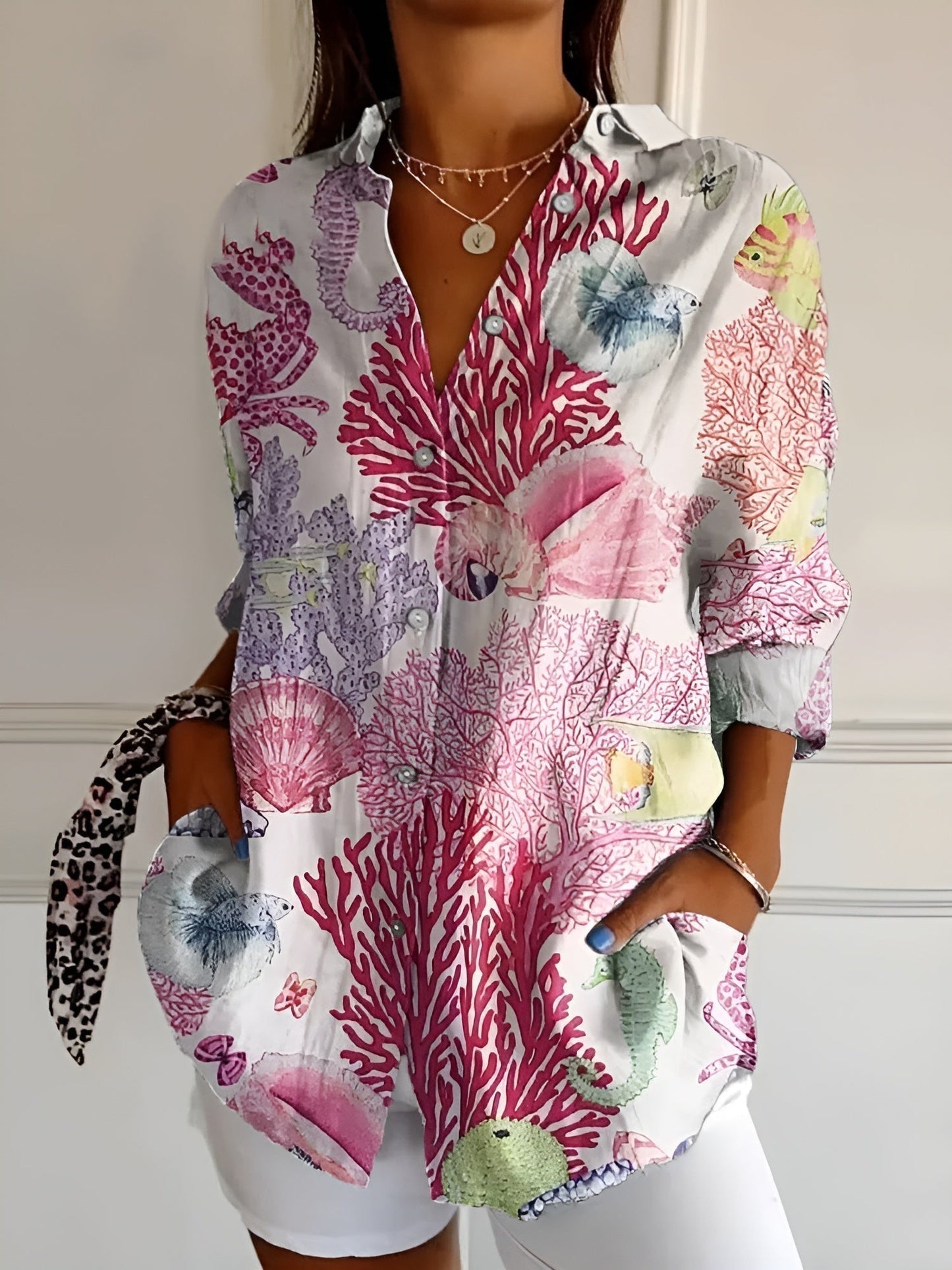 Street-Wave Rachel Button-Down Summer Blouse For Women