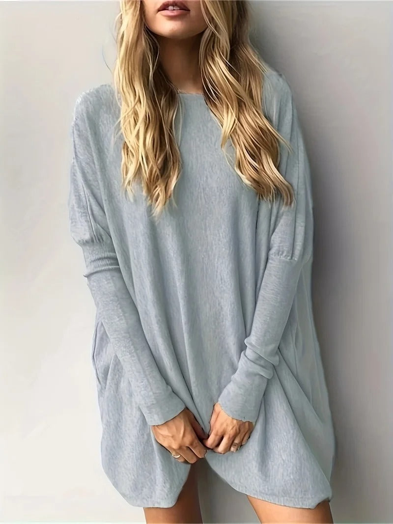 Street-wave Women Long Sleeve Knit Pullover Soft Cozy Everyday Sweater Casual Chic