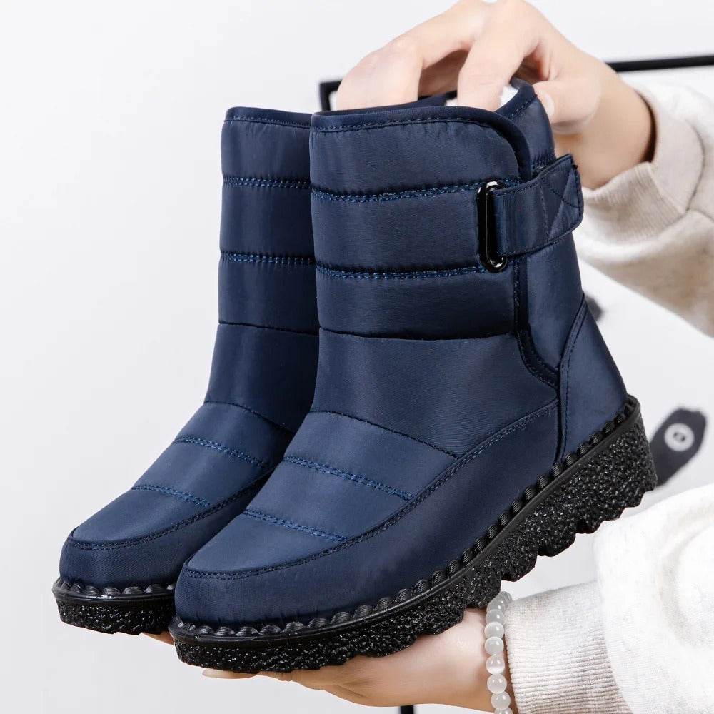 Street-wave Non Slip Winter Boots For Women With Warm Lining And Grippy Outsole For Cold Wet Days