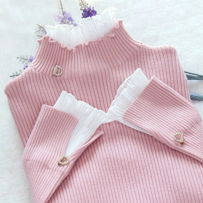 Street-Wave Women's Turtleneck Sweater Warm Cozy Acrylic Wool Blend for Classic Winter Style