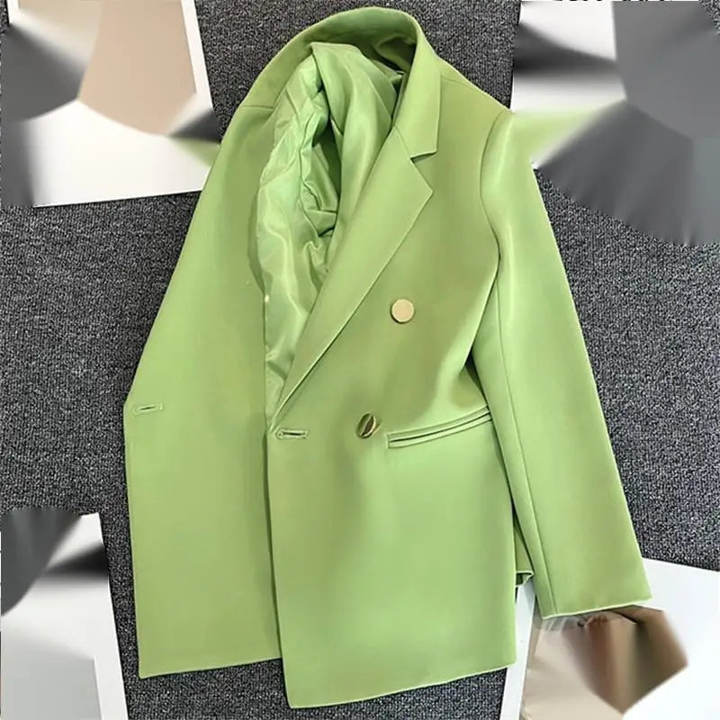 Street-wave Orange Blazer For Women Exquisite Craftsmanship Modern Timeless Design Bold Statement Piece