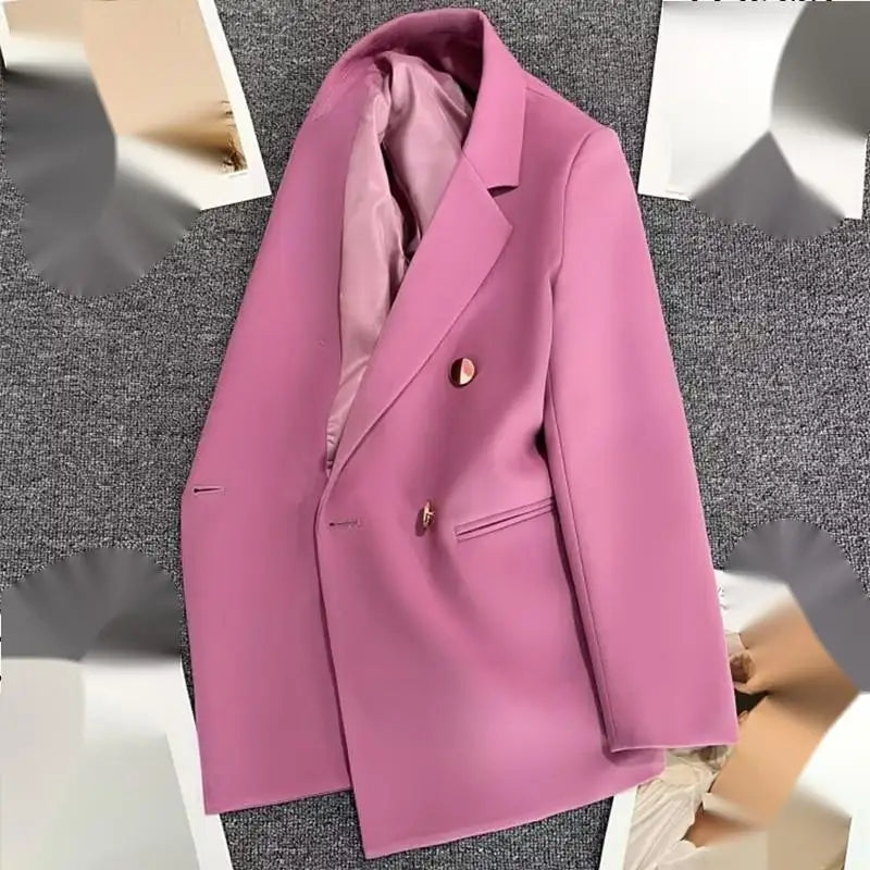 Street-wave Orange Blazer For Women Exquisite Craftsmanship Modern Timeless Design Bold Statement Piece