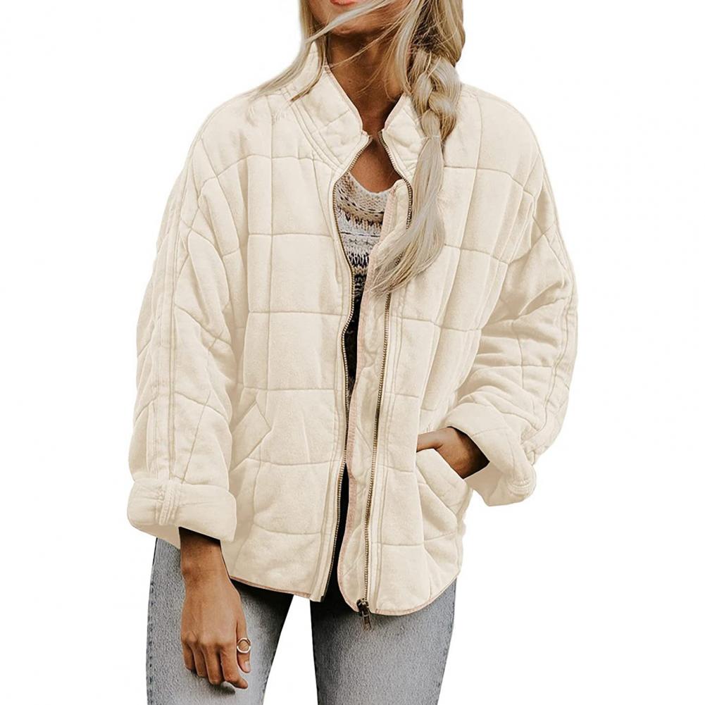 Street-wave Quilted Puffer Jacket For Women Warm Versatile Streetwear Essential Wardrobe