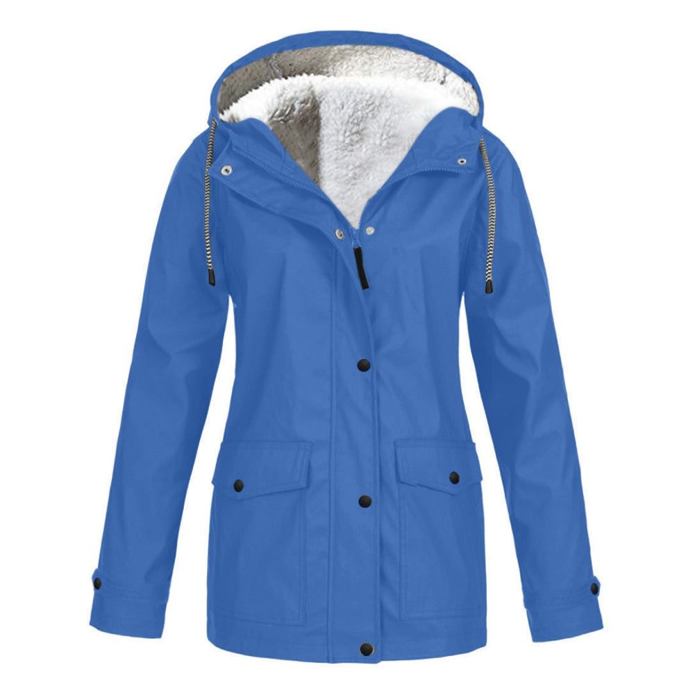 Street Wave Cozy Women Hooded Jacket With Faux Fur Lined Hood For Warm Comfort And Style