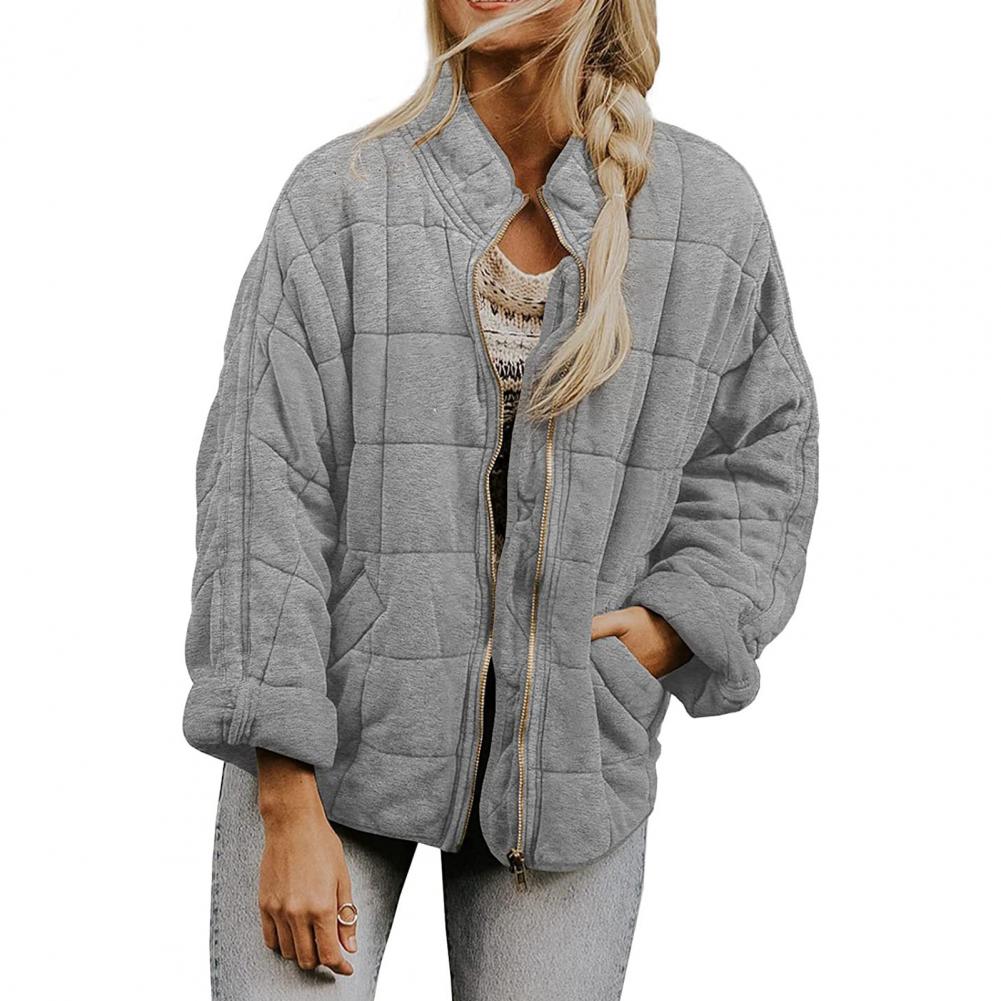 Street-wave Quilted Puffer Jacket For Women Warm Versatile Streetwear Essential Wardrobe