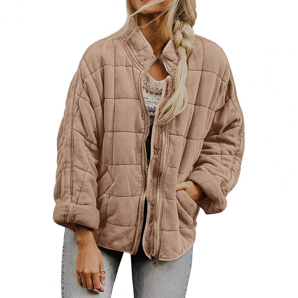 Street-wave Quilted Puffer Jacket For Women Warm Versatile Streetwear Essential Wardrobe