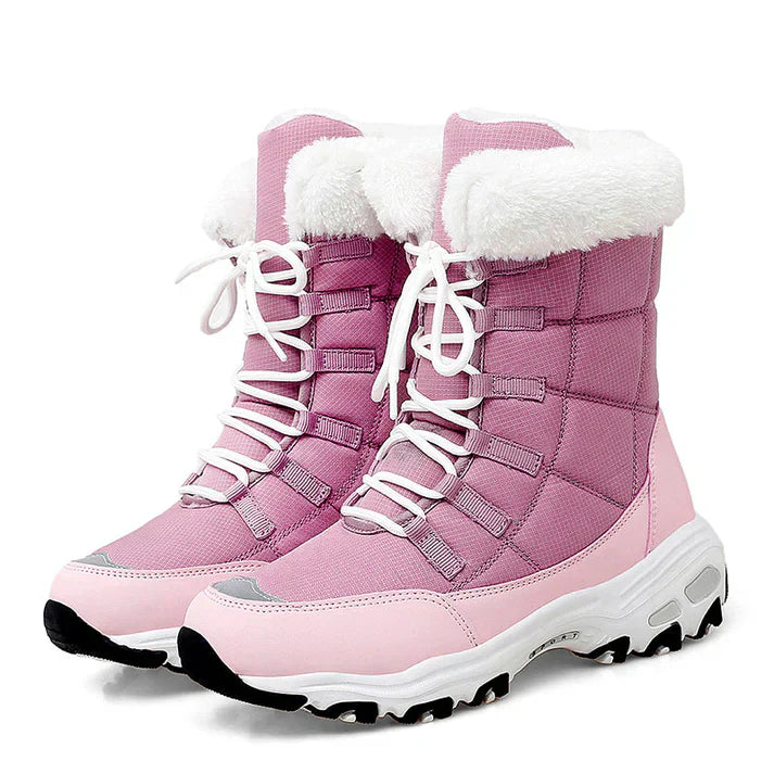 Street-Wave Womens Winter Boots Warm Fur Lined For Cold Weather Durable Comfort Grippy Sole