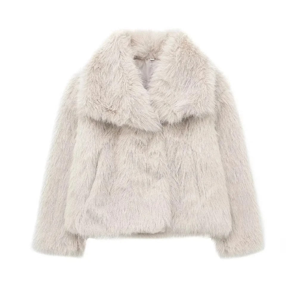 Street-Wave Faux Fur Coat For Women - Luxurious Warmth, Soft Comfort, Chic Winter Outerwear