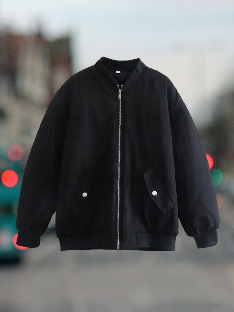 Avelena Oversized Bomber Jacket For Women Urban Streetwear Essential Cozy Fit Statement Piece