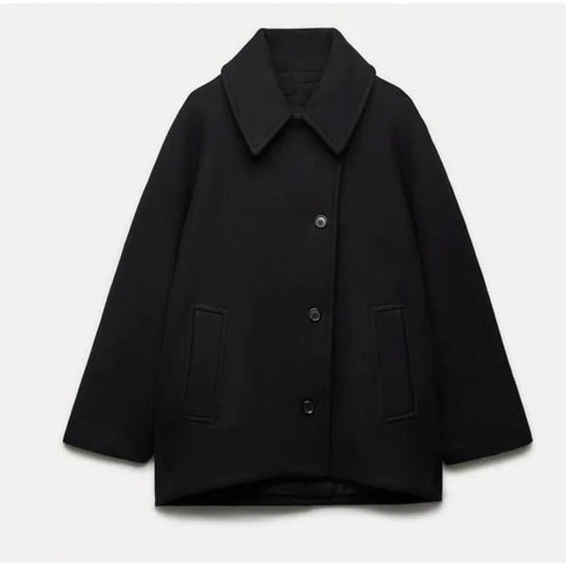 Streetwave Oversized Women's Coat For Style Savvy Women Chic Spring Coat With Classic Collar And Comfort
