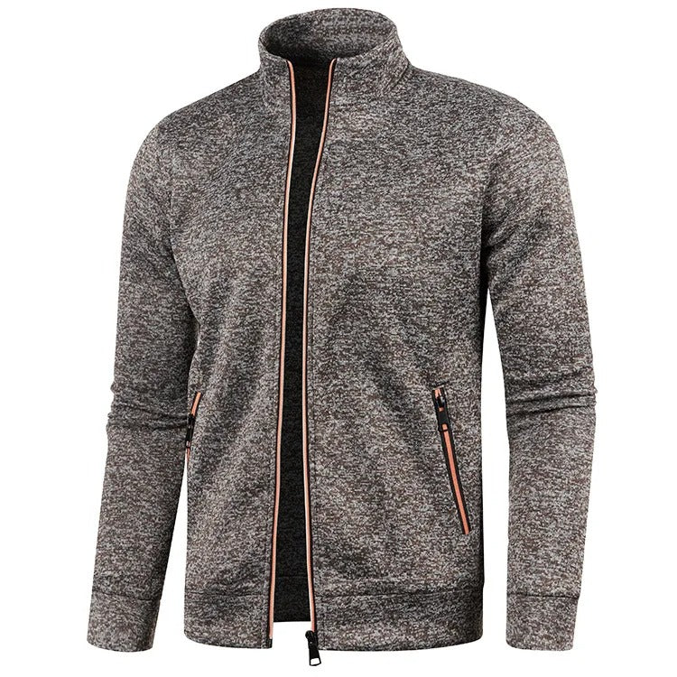 Street-wave Lightweight Zip Cardigan Polyester Comfortable Modern for Everyday Wear