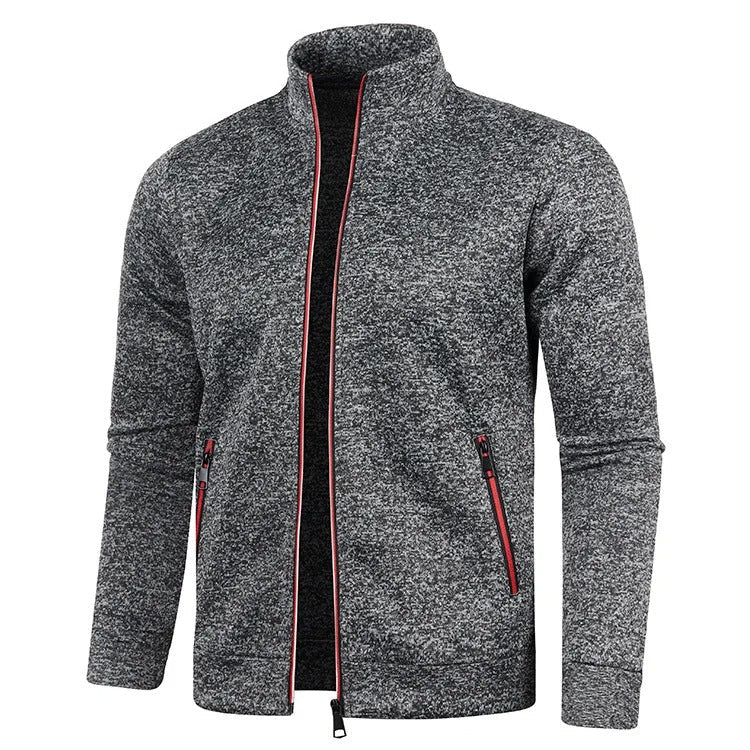 Street-wave Lightweight Zip Cardigan Polyester Comfortable Modern for Everyday Wear