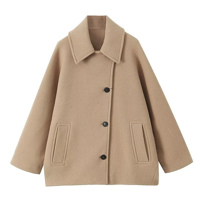 Streetwave Oversized Women's Coat For Style Savvy Women Chic Spring Coat With Classic Collar And Comfort