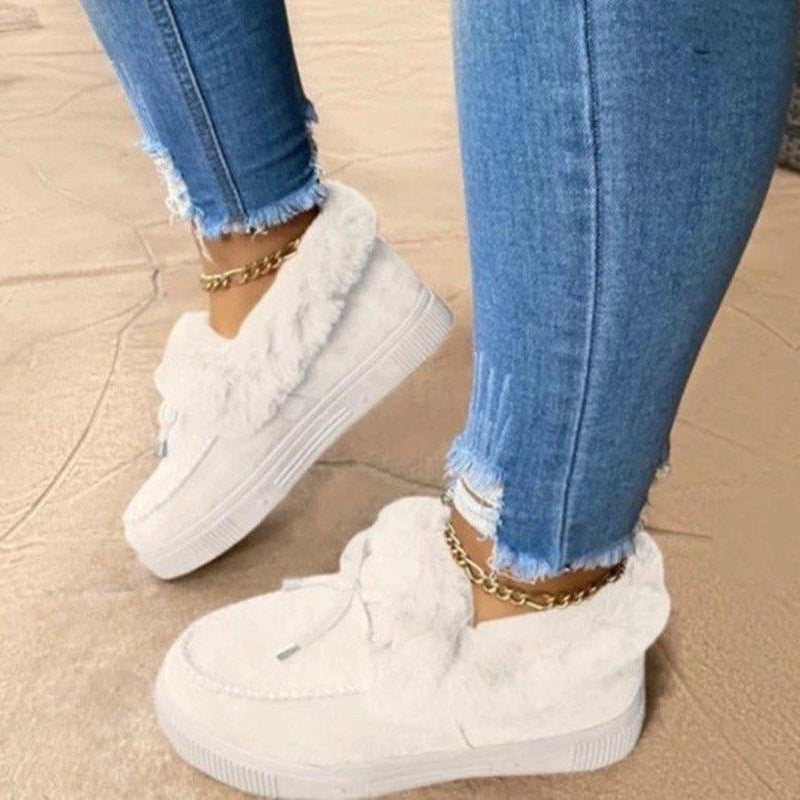 Street Wave Fur Lined Slippers For Women Luxurious Plush Fur Warmth And Non Slip Sole