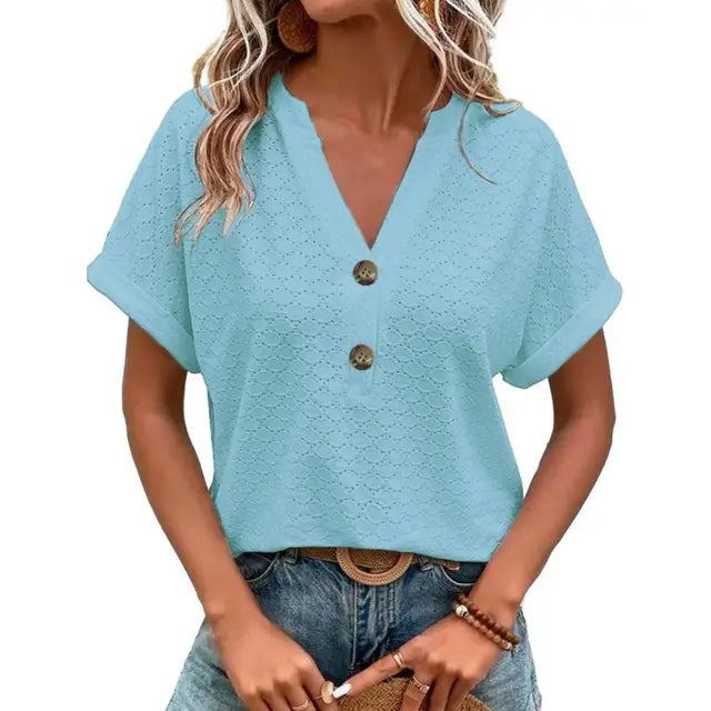 Isabella Women's V Neck Top With Relaxed Fit By Street-wave Stylish Comfort For Everyday Wear