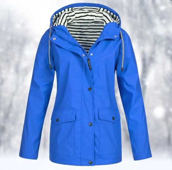 Streetwave Serafina Womens Waterproof Hooded Jacket With Windproof Rain Shield For All Weather