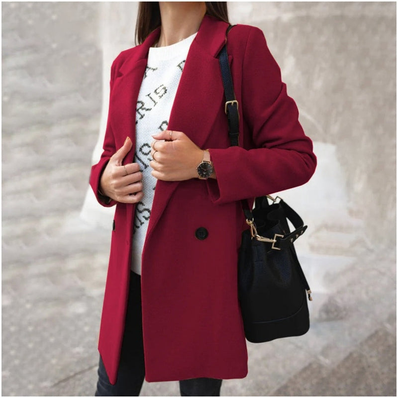 Streetwave Womens Elegant Coat Clarissa Long Wool Overcoat For Fashion Forward Style