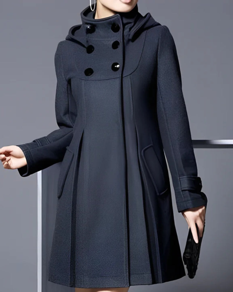 Elegant Buttoned Womens Coat Marcia by Street-wave, Tailored Fit, Warm Wool Blend for Stylish Women