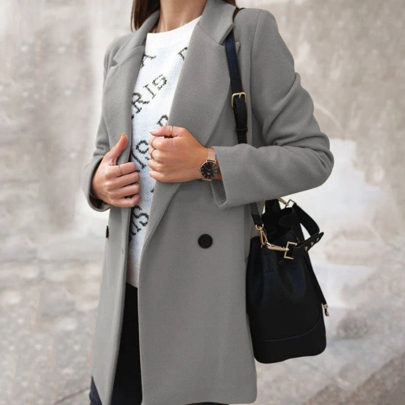 Streetwave Womens Elegant Coat Clarissa Long Wool Overcoat For Fashion Forward Style
