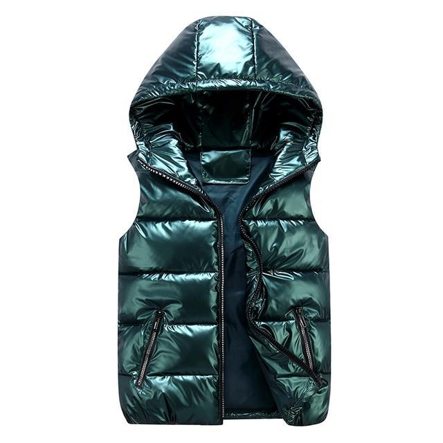 Street Wave Womens Hooded Puffer Vest With Warm Insulation For Cold Day Comfort And Style