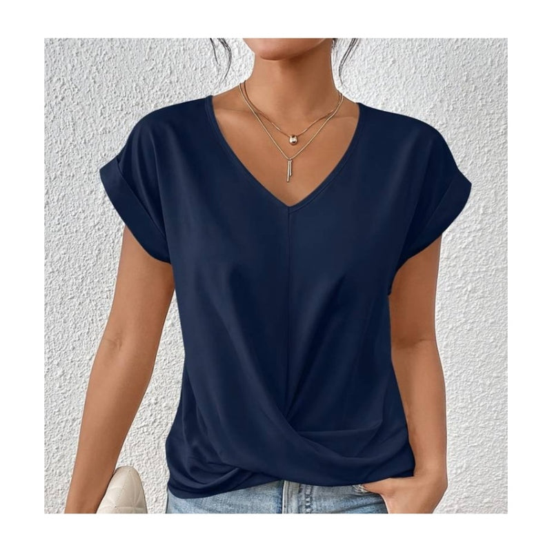 Street-wave V-Neck Elegant Womens Blouse Soft Comfort For Everyday Style And Feminine Silhouette
