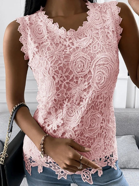 Street-Wave Lace Top Felicia For Women Elegant Vintage Style Figure-Flattering Fit