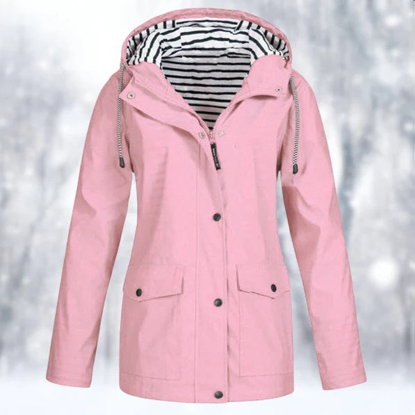 Streetwave Serafina Womens Waterproof Hooded Jacket With Windproof Rain Shield For All Weather