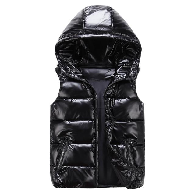Street Wave Womens Hooded Puffer Vest With Warm Insulation For Cold Day Comfort And Style