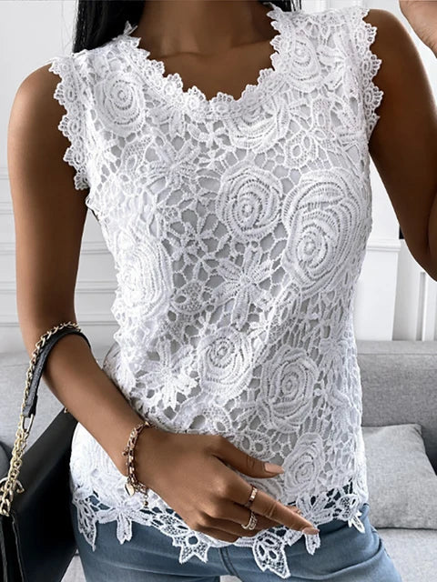 Street Wave Marina Lace Top For Women With Elegant Ruffle Sleeves Soft Fabric Flowy Fit